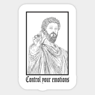 Stoicism Desing Marcus Aurelius - Stoic - Philosophy Sticker